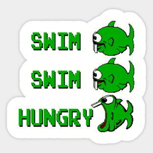Swim Swim Hungry Dope Fish Sticker
